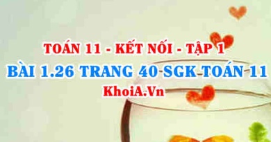 Bài 1.26 trang 40 SGK Toán 11 tập 1 Kết nối tri thức